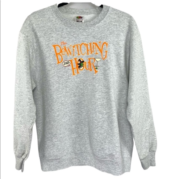 Halloween “The Bewitching Hour” Crewneck‎ Sweatshirt Size M - Picture 1 of 6